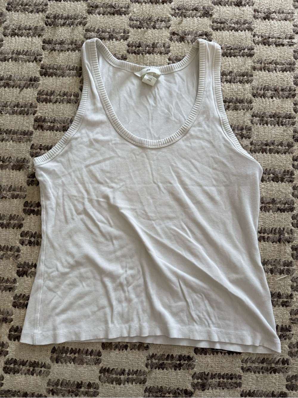 H&M White Scoop Neck Tank Top